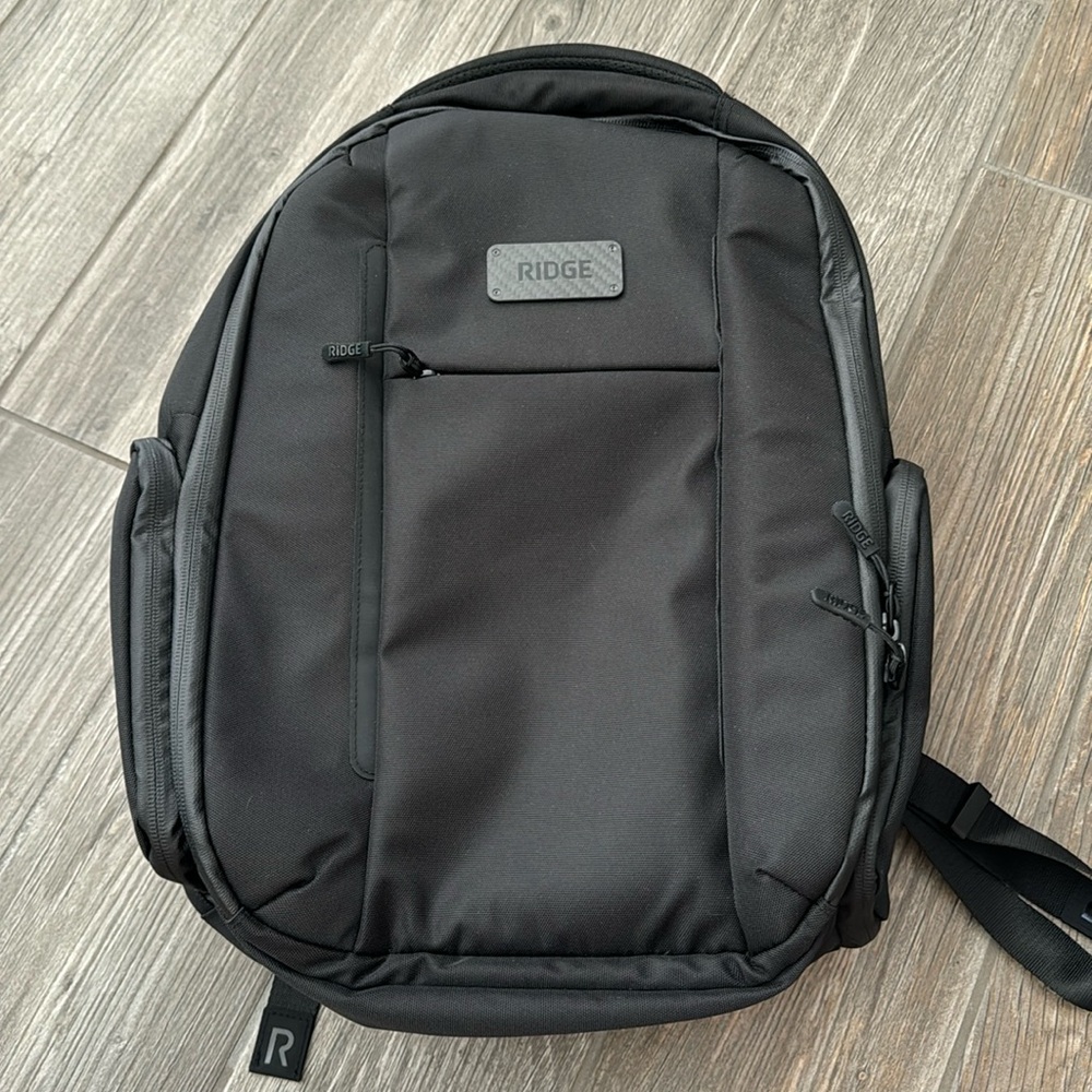 Ridge black backpack in excellent condition.  Only used once.